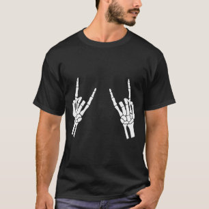 Camiseta Rocker Skeleton Hand Rock On Costume Funny Hallowe
