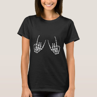 Camiseta Rocker Skeleton Hand Rock On Costume Funny Hallowe