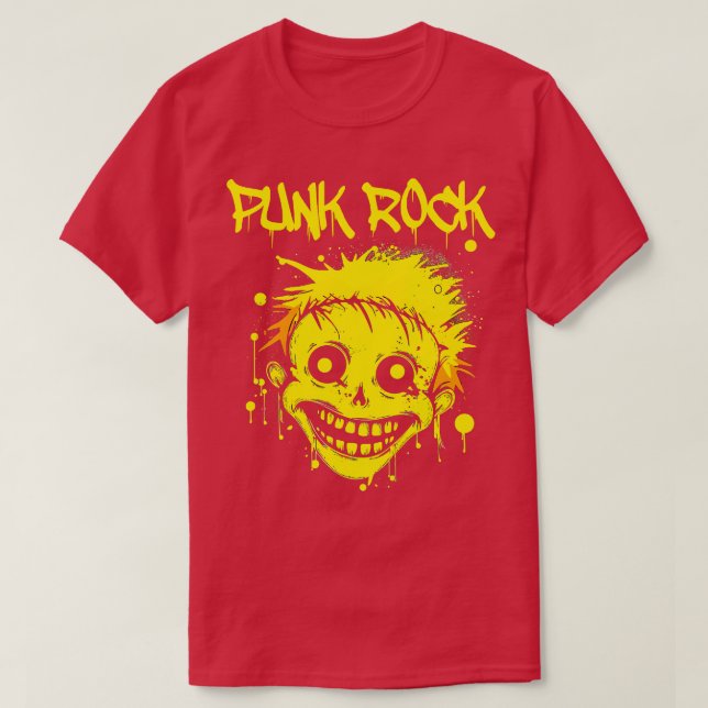 Camiseta Rocker Trippy Face Punk Rock (Diseño del anverso)