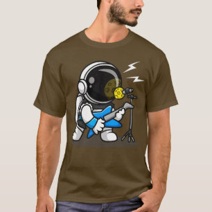 Camiseta Rockero Astronauta Cuto Con Personalizado De Guita
