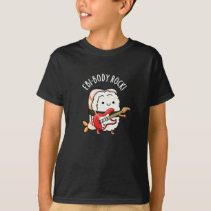 Camiseta Rockero divertido Sushi Pun Dark BG