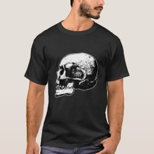Camiseta Rockero pirata de cráneo muerto ave hueso de Varni