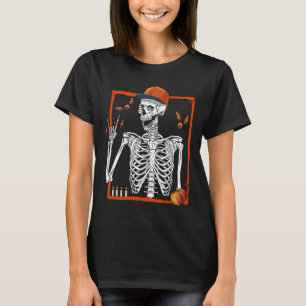 Camiseta Rockero Skeleton Hand Rock On Costume Fun Hallowee