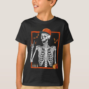 Camiseta Rockero Skeleton Hand Rock On Costume Fun Hallowee
