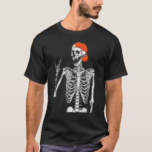 Camiseta Rockero Skeleton Hand Rock On Costume Halloween