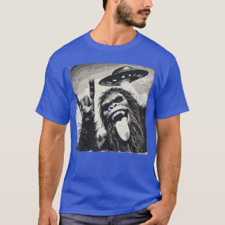 Camiseta Rockerongue OVNI Sie Sasquatch Rock Hombres Niños