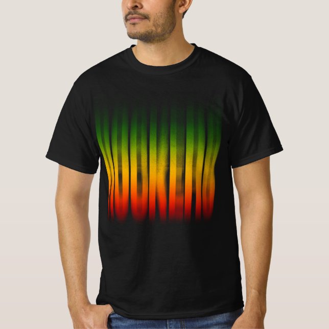 Camiseta Rockeros efecto borroso tipografía rasta reggae (Anverso)