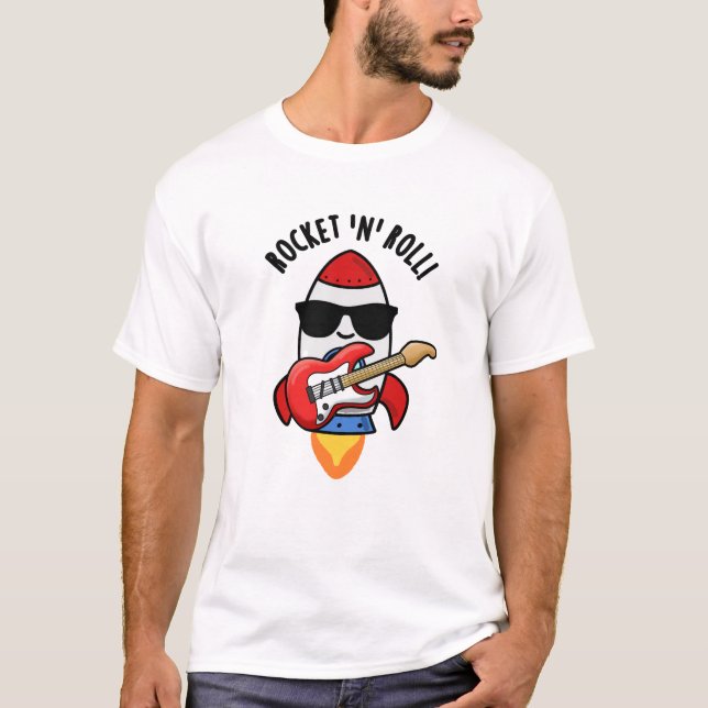 Camiseta Rocket And Rolly Funny Rocket Pun (Anverso)