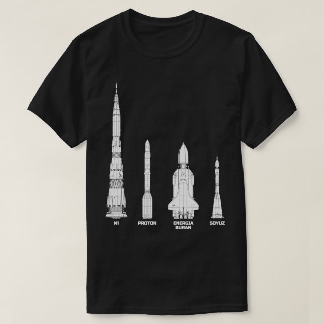 Camiseta Rocket Launch Vehicle Soviet Union Russia1 (Diseño del anverso)