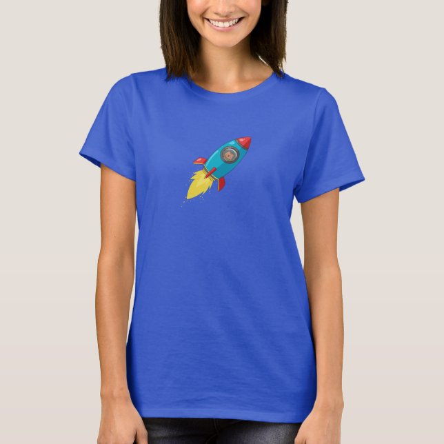 Camiseta Rocket oscuro de las mujeres de Tabitha Fink (Anverso)