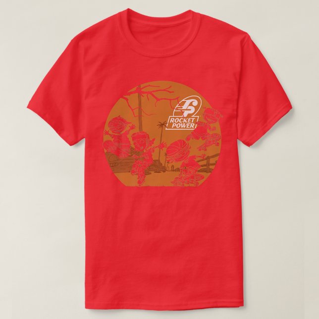 Camiseta Rocket Power Halloween Haunted Sunset Action Group (Diseño del anverso)