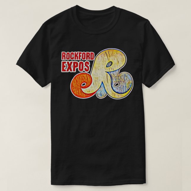 Camiseta Rockford Expos Béisbol (Diseño del anverso)