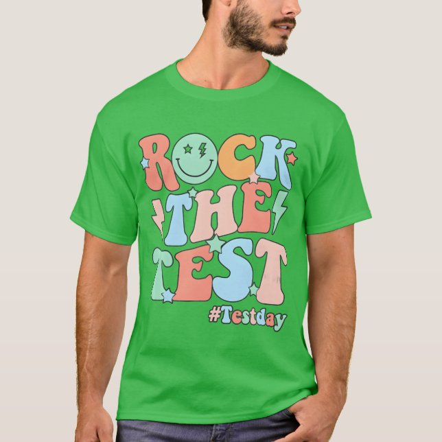 Camiseta Rockheestesting Day Retro Motivational boy (Anverso)