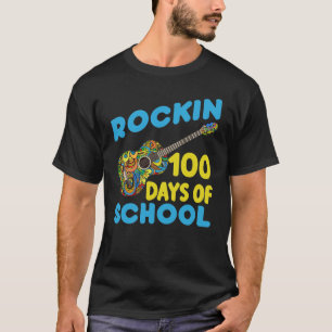 Camiseta Rockin 100 Días De Escuela   Maestría de Música
