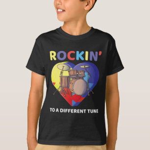 Camiseta Rockin' A Otro Tune Autism Awareness Drum