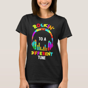 Camiseta Rockin' A Un Awaren De Autismo Autista De Tune Dif