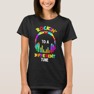 Camiseta Rockin' A Un Awaren De Autismo Autista De Tune Dif