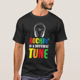Camiseta Rockin' A Un Nuevo Tune Autiístico De Conciencia M