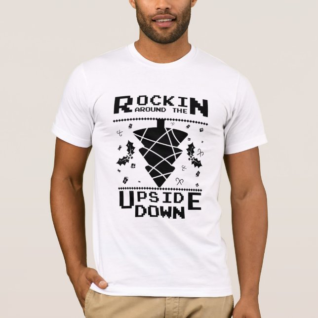 Camiseta Rockin alrededor de boca abajo (Anverso)