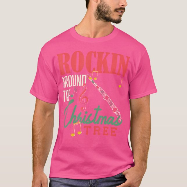 Camiseta Rockin alrededor de la flauta del árbol de Navidad (Anverso)