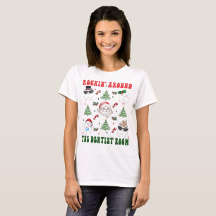Camiseta Rockin alrededor de la sala de dentistas Navidades