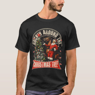 Camiseta Rockin' alrededor de los Navidades Funny Cowboy Tr