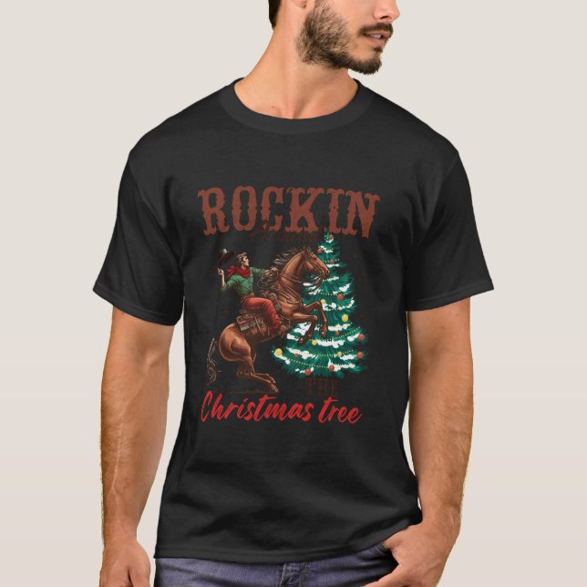 Camiseta Rockin alrededor del árbol de Navidad de Vaquero S (Anverso)