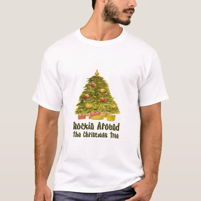 Camiseta "Rockin' Around The Christmas Tree" Festive Holida (Anverso)