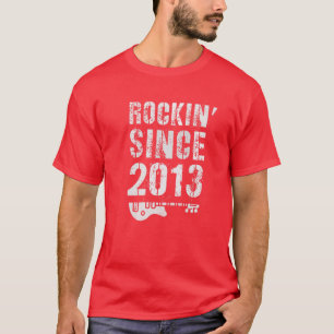 Camiseta Rockin' Awesome Desde 2013 Rockstar Noveno Cumplea