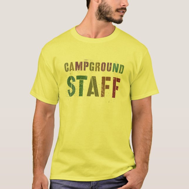 Camiseta Rockin' CAMPGROUND STAFF Summer Counselor Teacher (Anverso)