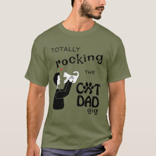 Camiseta Rockin Cat Dad