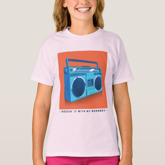 Camiseta Rockin con mi Boombox (Anverso)