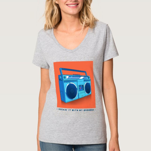 Camiseta Rockin con mi Boombox (Anverso)