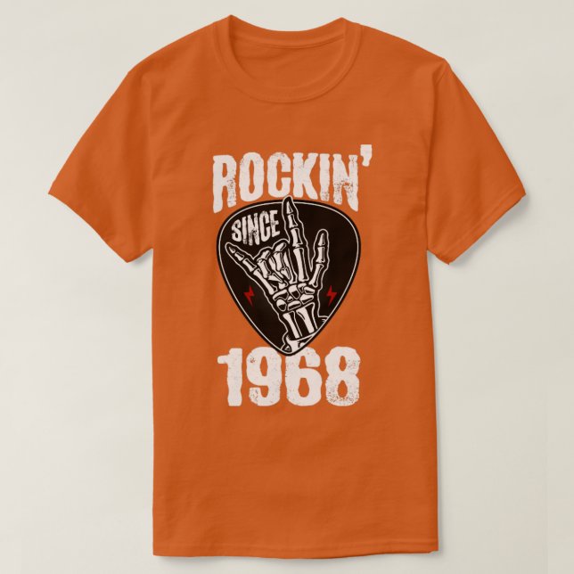Camiseta Rockin desde 1968 (Diseño del anverso)
