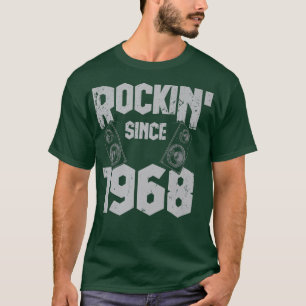 Camiseta Rockin' desde 1968 Ventilador de Música de Rock 54