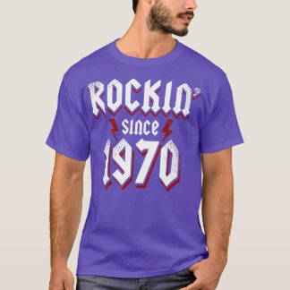 Camiseta Rockin desde 1970 51º cumpleaños 51 años de edad