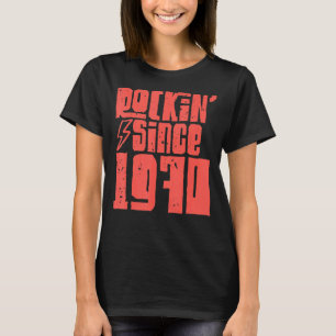 Camiseta Rockin desde 1970 Classic Vintage Rock Music 1970