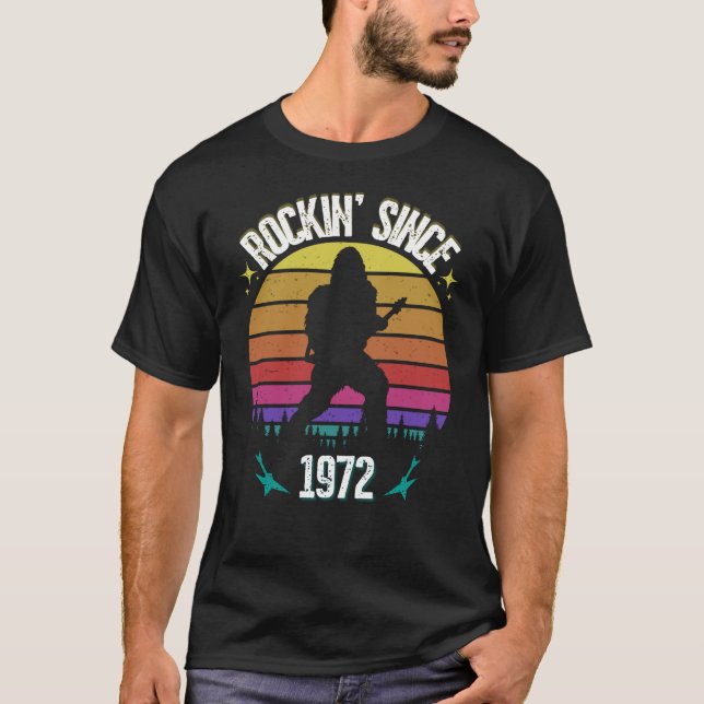 Camiseta Rockin desde 1972 Gran Amante de la Música de Pie (Anverso)