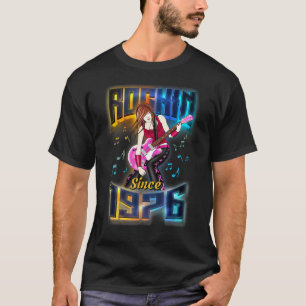 Camiseta Rockin desde 1976 Música Rock 46 cumpleaños