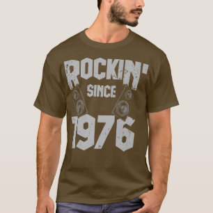 Camiseta Rockin' desde 1976 Ventilador de Música de Rock Vi