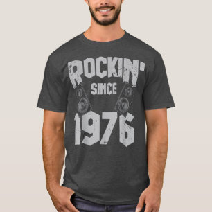 Camiseta Rockin' desde 1976 Ventilador de Música de Rock Vi