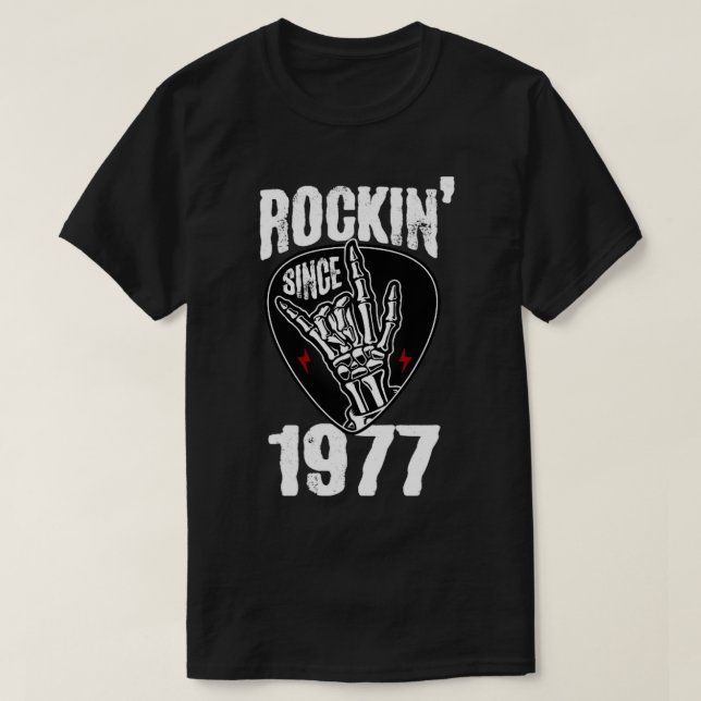 Camiseta Rockin desde 1977 (Diseño del anverso)