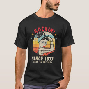 Camiseta Rockin' Desde 1977 44º Cumpleaños Retro 44 Años