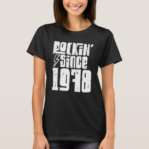 Camiseta Rockin desde 1978 Birthday Classic Vintage 1978 Ro