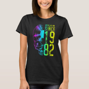 Camiseta Rockin' Desde 1982 Vintage Vinyl Record Gótico Sk