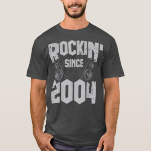 Camiseta Rockin' desde 2004 Vintage Rock Music Fan 18th Bir