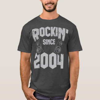 Camiseta Rockin' desde 2004 Vintage Rock Music Fan 18th Bir