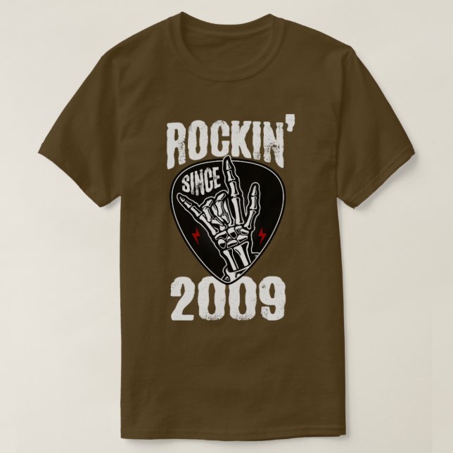 Camiseta Rockin desde 2009 (Diseño del anverso)
