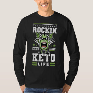 Camiseta Rockin Esta Vida De Keto, Dieta Baja De Carbón