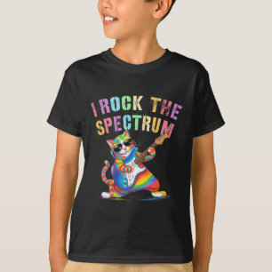 Camiseta Rockin 'I Rock The Spectrum Autismo Mamá Papá Moti